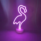 Battery Pineapple/Flamingo/Palm Tree Mini Custom Decorative LED Table Desk Lamp Neon Gift Light With Price