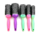 Factory wholesale provide label Salon Hair Equipment Nylon Heat-resistant Ceramic styling curling round brush