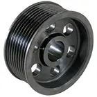 Black oxided steel custom made large supercharger pulley crank