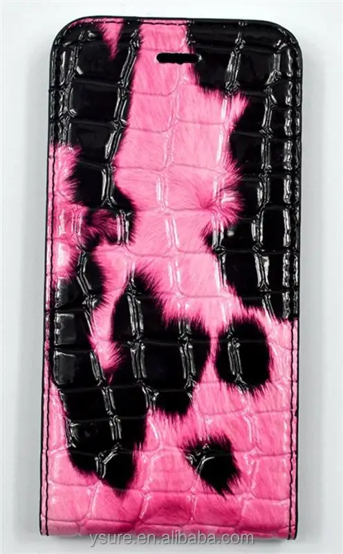 Pink Crocodile Pattern Top Grade Flip Wallet Leather Phone Case For Lenovo P90 With Plaid Pattern Lining