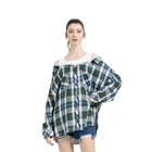 New Arrival Women Summer Long Sleeve Button Down Cotton Shirt