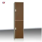 Metal 2 doors design used bedroom furniture wardrobe steel cabinet