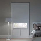 Blackout Window Shades, Premium Steel or Plestic Bead Chain Thermal Insulated Fabric Custom gray Roller Blinds