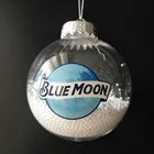 Transparent hanging bauble christmas tree decoration with snowflake inside