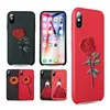 New Item phone case back cover Embroidery Rose Logo Customized Beautiful Cell Phone Case for iPhone 8 7 Plus