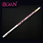 BQAN Pink Glitter Inner Acrylic Handle Flat Hair Art Nail Brush Gel