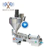 Bespacker semi-auto pneumatic liquid paste water bottle filling machine hopper with mixer
