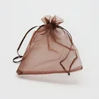 various colors sizes drawstring ribbon gift packaging bag organza pouch