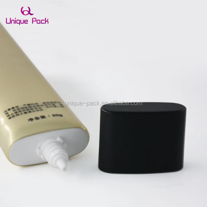 flat oval Plastic Squeeze 30 ml Luxury Cosmetic Tube For BB Cream packaging