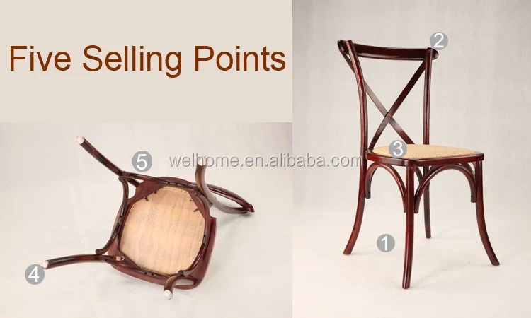 Vintage Oak/beech wood dining cross back chair on sale