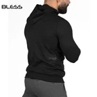 Men Hoodies Jacket Custom Cotton Sports Mens Hoodies Muscle Fit Apparel Fitness Sweatshirt With Hood Hoodie