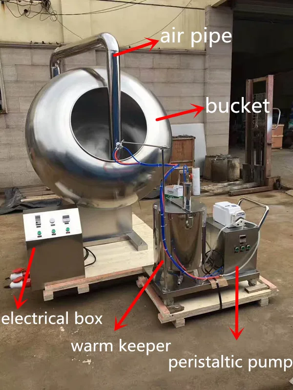 New Design Seed Coater Machine Mini Coating Pan Machine With Great Price factory