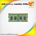 Taiwan factory full compatible ram 1600mhz 1333mhz 1066mhz ddr3 2gb laptop memory