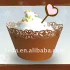 2011Brown Watermelon Leaves Laser cut cupcake wrappers
