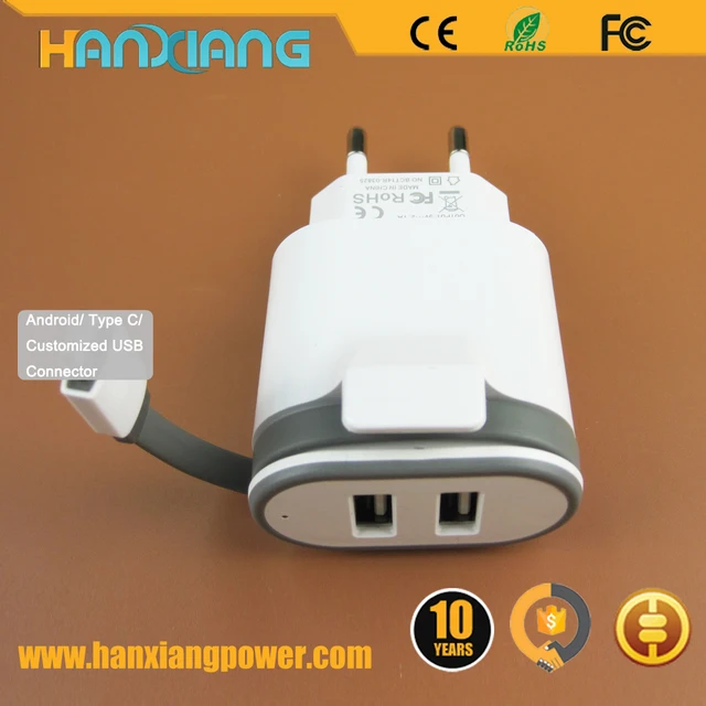 2017 New Design 5V 2.1A Cell Phone Charger 2 Port Micro USB Charger Dual Phone Accessories Mobile