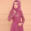 New types Long sleeve floor length evening dresses luxurious islamic clothing abaya kaftan muslim dress