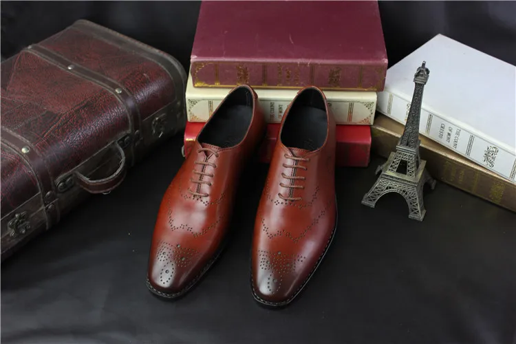 2018 Bespoke Genuine Leather Oxfords Goodyear Men's Formal Shoes