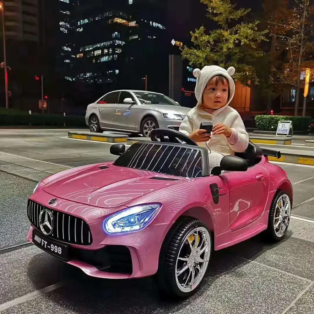 سيارات لعبة الوردي الحقيقي للأطفال ركوب على 12 فولت