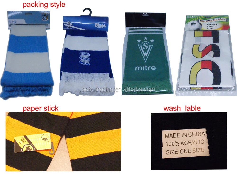 Germany series football fan printing scarf custom silk satin football fans scarf
