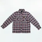 Mens quilted flannel shirt checked long sleeve winter plaid lined shirt custom plaid shirts
