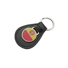 pendant shape keychain, cloisonne logo keychain, keychain PU surround