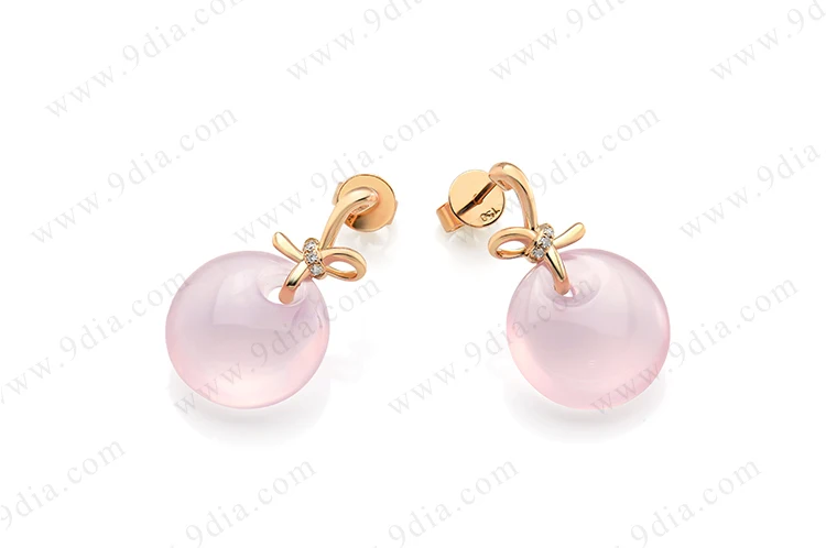 2015 Alibaba China Best Selling 9ct Simple Gold Earring Designs for Women
