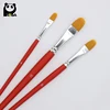 3pcs Quality golden nylon artist brush with aluminium ferrule China