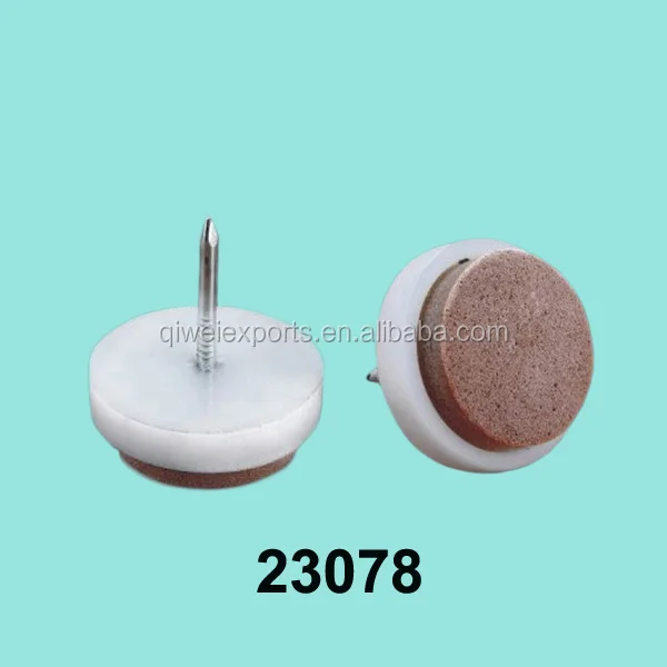 NO.23078sofa foot nails,plastic glides with nails.jpg