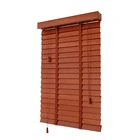 Made To Measure 63mm Wooden Blinds Eco Friendly Bass Wood Venetian Shutters