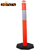 Highway orange plastic warning road barrier t-top delineator post