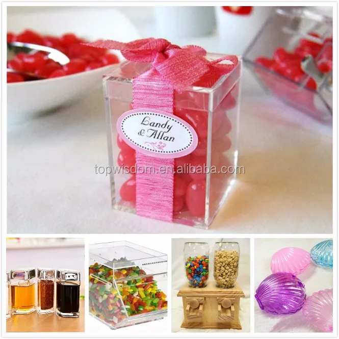 China gold manufacturer special cylinder acrylic candy box