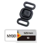 Various shapes different size black plastic bra buckle bra ring and slider for underwear accessories