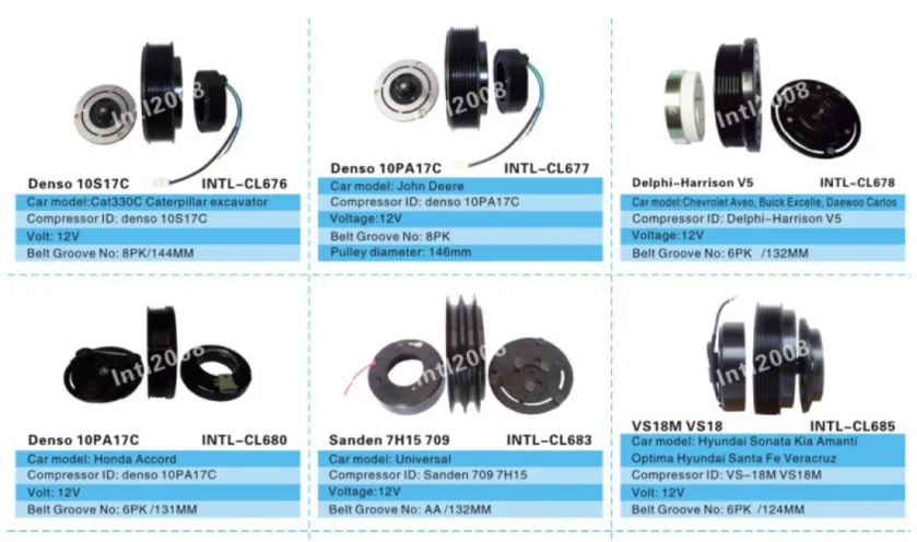 447180-9592 447190-6255 64526987766 64526935613 DENSO 5SE12C for BMW E90 E91 E92 Car AC Compressor Magnetic Clutch kit 355212