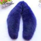 Various Styles Blue Scarf Fox Short Scarves Detachable Real Fur Collar