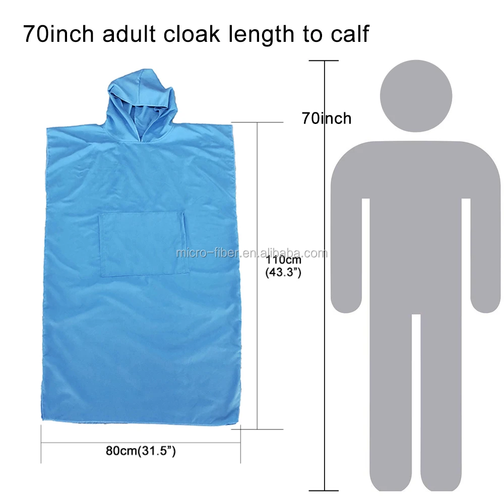 personalized adults beach changing towel poncho/ custom adult poncho towel