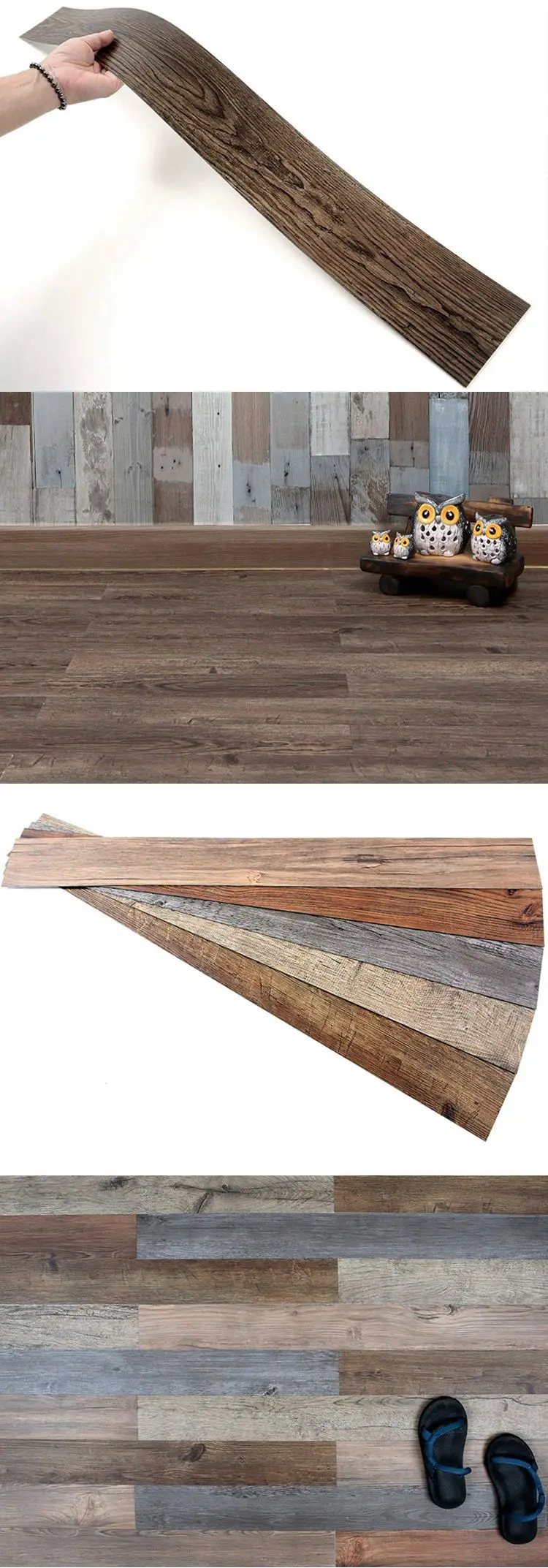 Popular PVC Vinyl Plank flooring Click 100% virgin material  LVT LVP