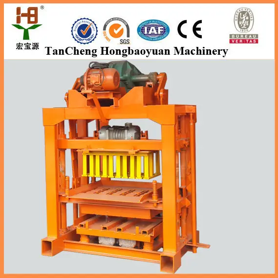 Hongbaoyuan機械工場用QTJ4-18顔レンガ製造機販売用小型建設ビルディングequipement仕入れ・メーカー・工場