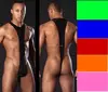 Black Men's Sexy Stretch Open Bodysuit bikini Thong Underwear Lingerie