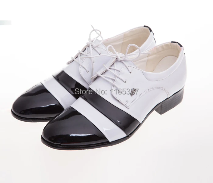 Low Price latest black and white Men's Loafers wedding shoes Party shoes Dress Shoes Business Shoes size:39-44