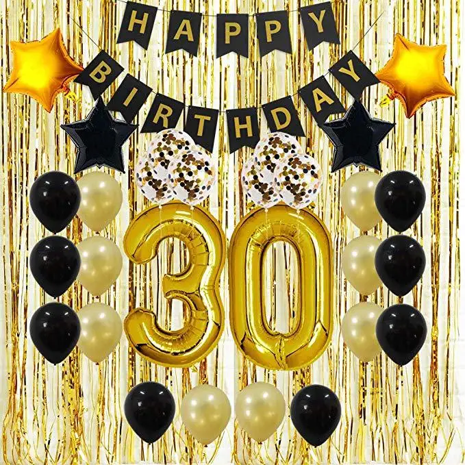 Eventos y fiesta proveedores decoración de fiesta 30th 40th 50th 60th decoraciones de fiesta de cumpleaños globos conjuntos