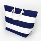 New design durable wholesale stripe custom summer beach bag