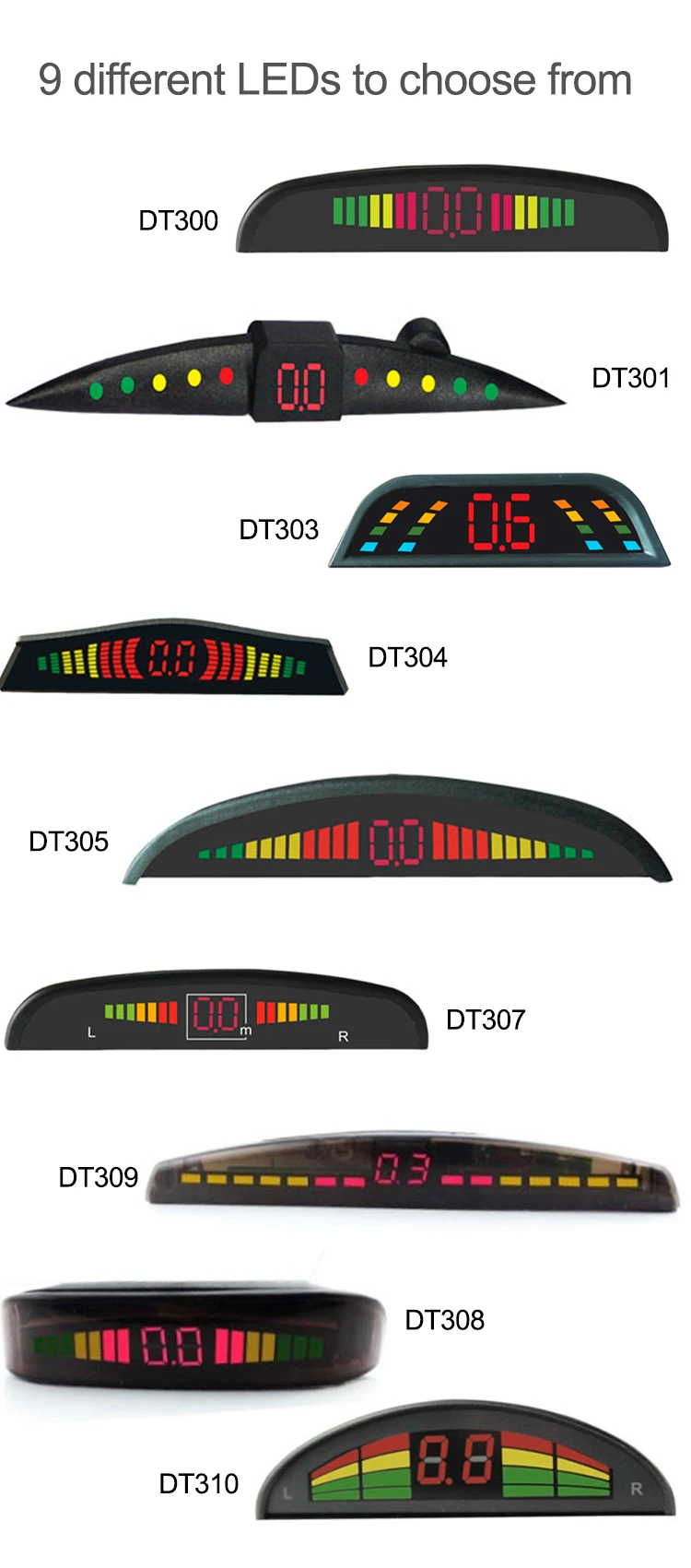 4 flat sensor reverse assistant parking car reversing system parking sensor - ANKUX.COM