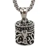 Retro Style Jewels Keepsake Ash Urn Surgical Stainless Steel Cremation Pendant for Love Pet Human