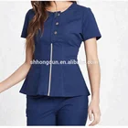 V-Neck short sleeve medical scrubs nurse hospital uniform unisex top medical scrubs wholesale