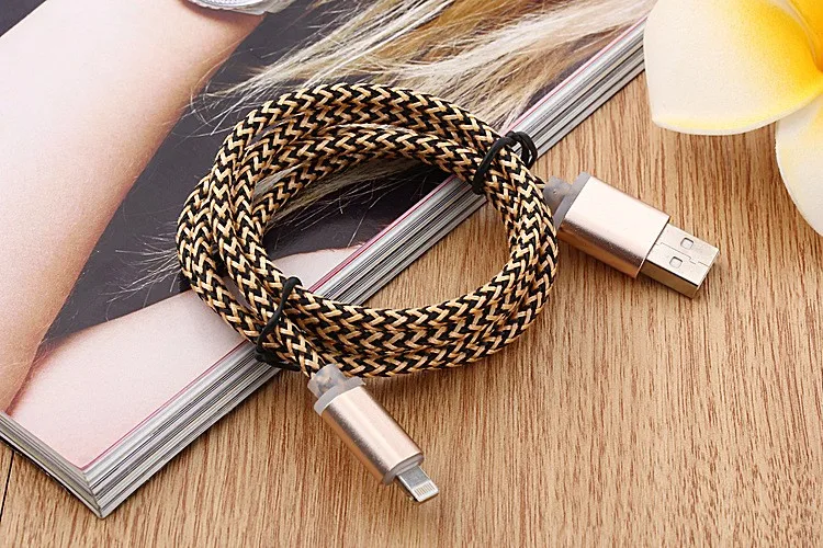Aluminum Braided Wire Micro USB Cable Micro B Sync and Charging Cables for Samsung Nexus LG Motorola Android Smartphones - ANKUX.COM