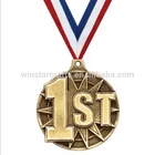 Top quality custom 2D/3D design metal award ranking sports medallion souvenir craft metal medal