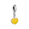 Wholesale Custom Yellow Pendant Charm Silver 925 Link for Jewelry Bracelet Custom