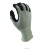 Nitrile sandy coated with green nylon liner wear-resistant/Non-slip handling / logistics / warehousing safety protective gloves