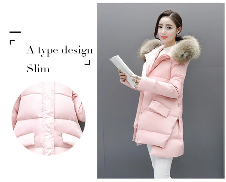 W.Jacinthe White Duck Down Jacket Zipper Hooded Cloak Styple Winter Jacket Korea Causal Women Clothes Black Pink Grey Sky Blue (4)