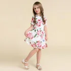 Customized your own brand designs wholesale flower girl dresses with floral printing